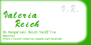 valeria reich business card